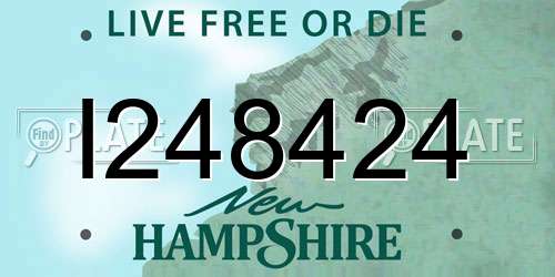 I248424 New Hampshire License Plate