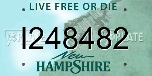 I248482 New Hampshire License Plate