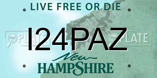 I24PAZ New Hampshire License Plate