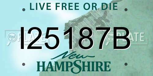 I25187B New Hampshire License Plate