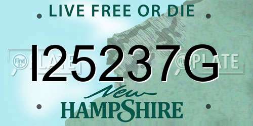 I25237G New Hampshire License Plate