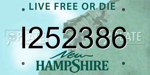I252386 New Hampshire License Plate