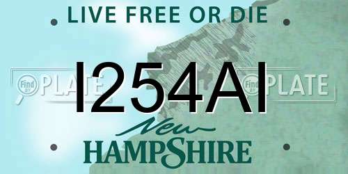 I254AI New Hampshire License Plate