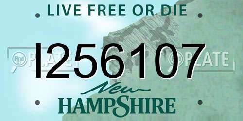 I256107 New Hampshire License Plate