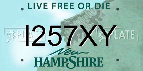 I257XY New Hampshire License Plate