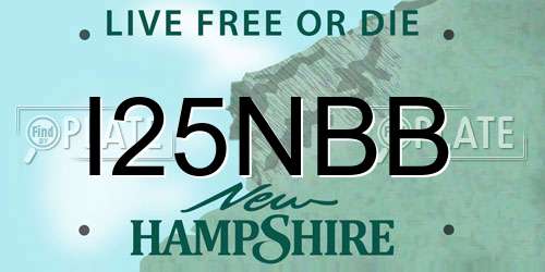 I25NBB New Hampshire License Plate