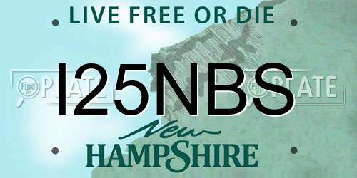 I25NBS New Hampshire License Plate