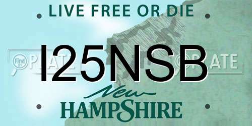 I25NSB New Hampshire License Plate