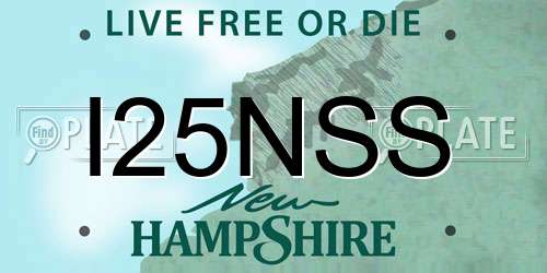 I25NSS New Hampshire License Plate