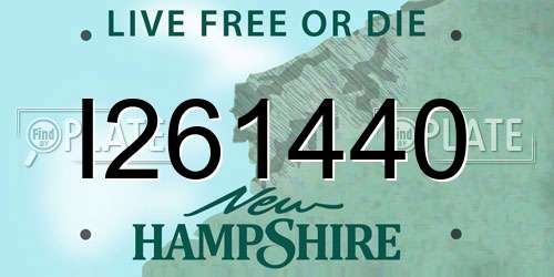 I261440 New Hampshire License Plate