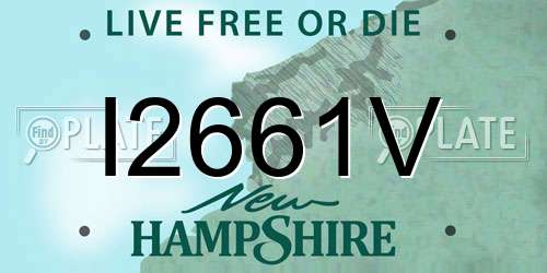 I2661V New Hampshire License Plate