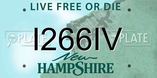 I266IV New Hampshire License Plate