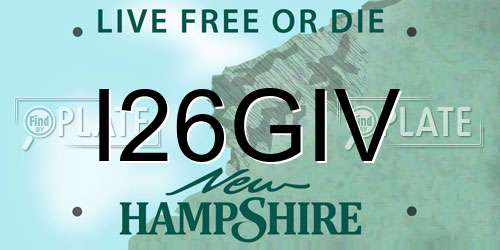 I26GIV New Hampshire License Plate