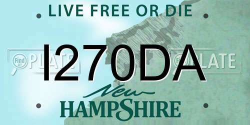 I270DA New Hampshire License Plate