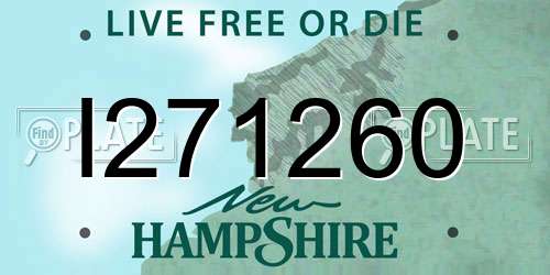 I271260 New Hampshire License Plate