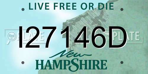 I27146D New Hampshire License Plate