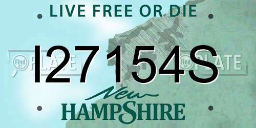 I27154S New Hampshire License Plate