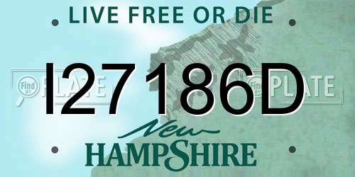 I27186D New Hampshire License Plate
