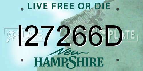 I27266D New Hampshire License Plate