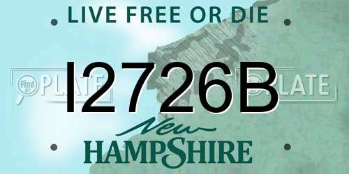 I2726B New Hampshire License Plate