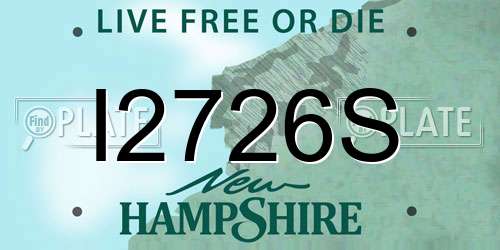 I2726S New Hampshire License Plate