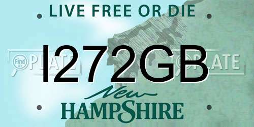 I272GB New Hampshire License Plate