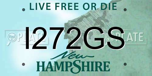 I272GS New Hampshire License Plate