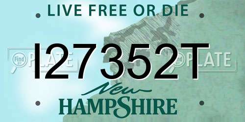 I27352T New Hampshire License Plate