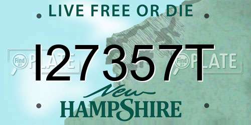 I27357T New Hampshire License Plate