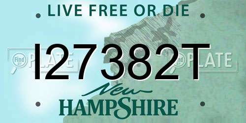 I27382T New Hampshire License Plate