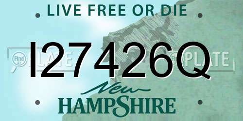 I27426Q New Hampshire License Plate