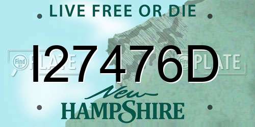 I27476D New Hampshire License Plate