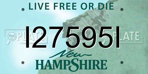 I27595I New Hampshire License Plate