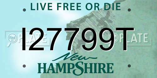 I27799T New Hampshire License Plate