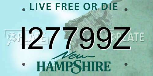 I27799Z New Hampshire License Plate