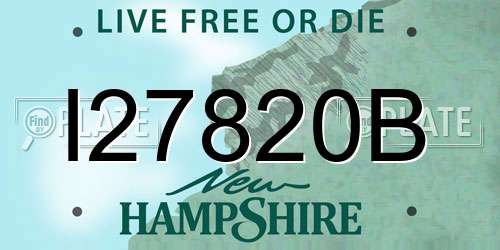 I27820B New Hampshire License Plate