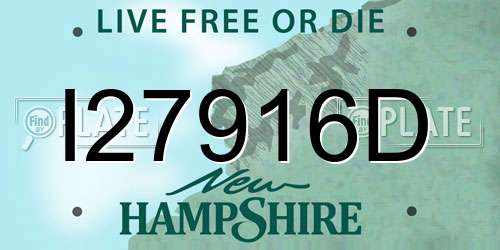 I27916D New Hampshire License Plate
