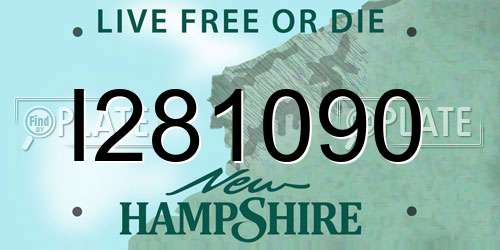 I281090 New Hampshire License Plate