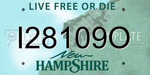 I28109O New Hampshire License Plate