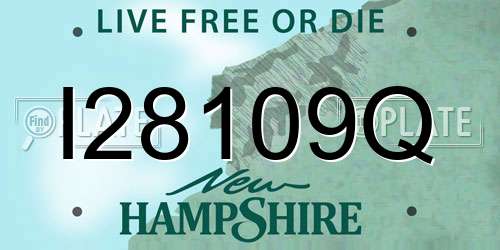 I28109Q New Hampshire License Plate