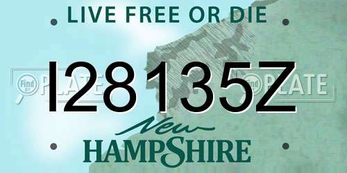 I28135Z New Hampshire License Plate
