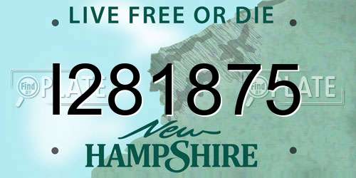 I281875 New Hampshire License Plate