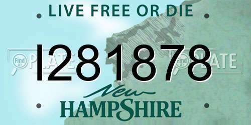 I281878 New Hampshire License Plate