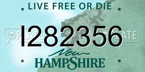 I282356 New Hampshire License Plate