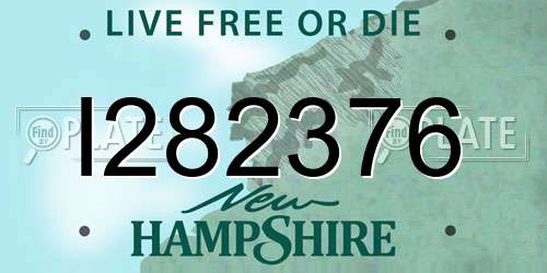 I282376 New Hampshire License Plate