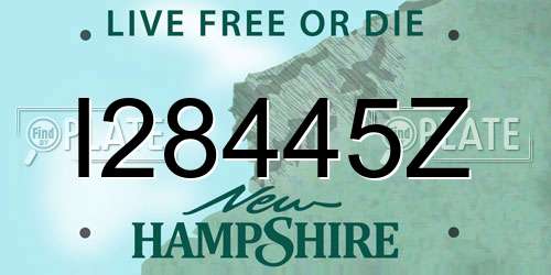 I28445Z New Hampshire License Plate