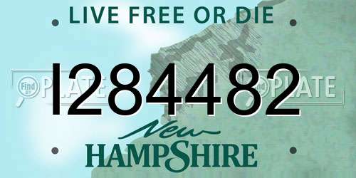I284482 New Hampshire License Plate