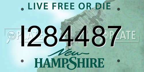 I284487 New Hampshire License Plate
