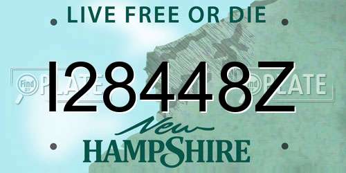 I28448Z New Hampshire License Plate