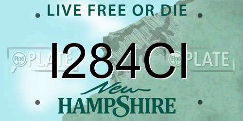 I284CI New Hampshire License Plate